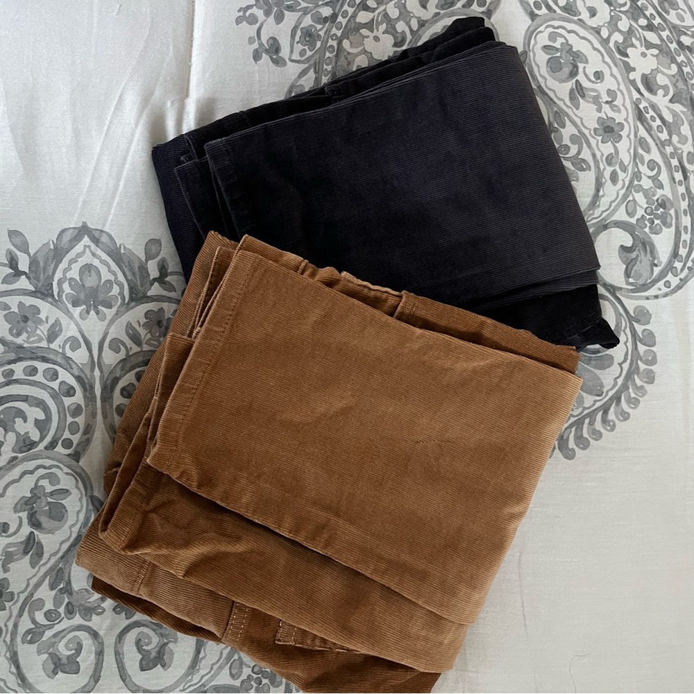 Loft Size 10, High Rise Skinny Corduroy Pants in Tan and Slate